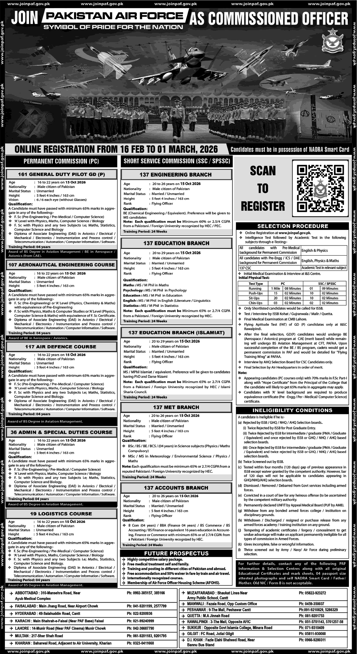 You are currently viewing Pakistan Air Force as Commissioned Officer 2026 February 